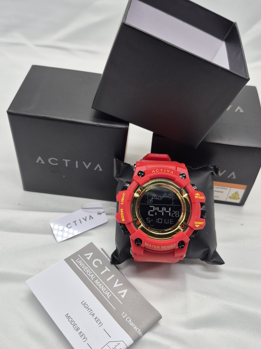 Ativa Red and Gold Digital Sports Watch